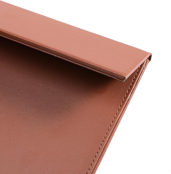 30" x 18" Leather Desk Blotter with Side Rails for Writing Leather Executive Desk Pad Protector Desk Mat for Office Home Workplace Brown