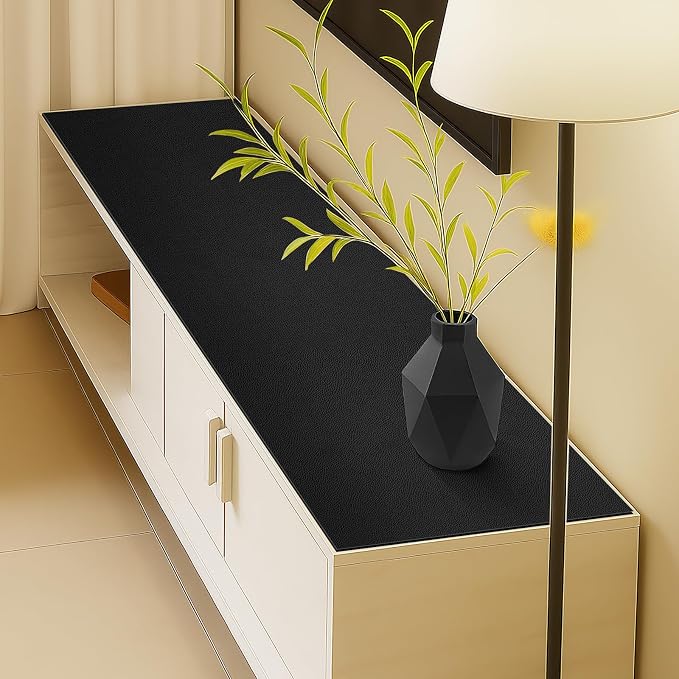 Warmstar Leather Table Cover 16 x24 Inch, 1.8MM Thick PVC Table Protector Waterproof, Desk Cover Protector Non-Slip Table Pad for Kitchen, Dresser, Gaming Desk,Dining Room Table