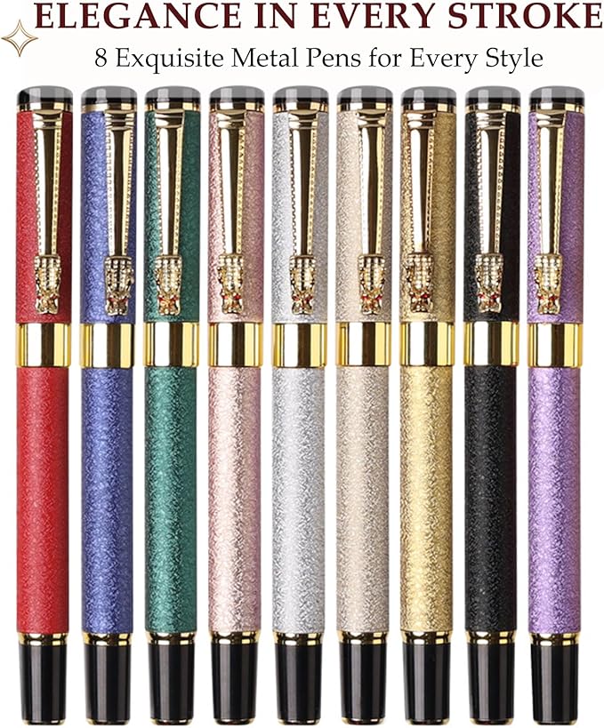 Luxury Pen,Best Luxury Ball Pen Gift Set for Women,Black Ink Fancy Pen Refillable for Executive Office,Professional,pretty pens,cool pens,Nice cute Designer Pen (Red)