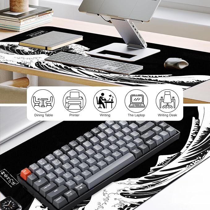 Leather Desk Mat, Desk Pad for Keyboard and Mouse Large Mouse Pads for Desk | Waterproof Desk Mat, Desk Matt for Desktop, Laptop Blotter, Keyboard Pad, Large Mouse Pad, Desk Essentials