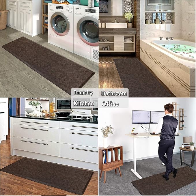 HEBE Anti Fatigue Kitchen Mats for Floor 20"x60", Cushioned Standing Mat