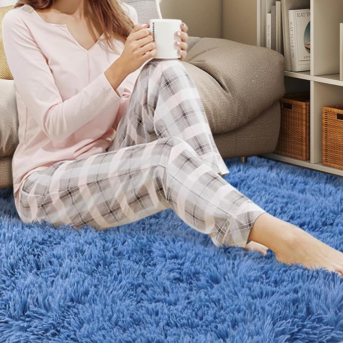 Mugorn Small Soft Shag Rugs for Bedroom, 3x5 Fluffy Area Rugs for Living Room