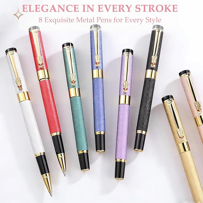 Luxury Pen,Best Luxury Ball Pen Gift Set for Women,Black Ink Fancy Pen Refillable for Executive Office,Professional,pretty pens,cool pens,Nice cute Designer Pen(Pink)