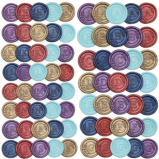 Initial Alphabet Wax Seal Stamp Set, Retro Letter B Sealing Stamp with 150Pcs Sealing Wax Beads in 5 Color, Melt Non Stick Spoon Pen Kit for Wedding and Christmas (B)