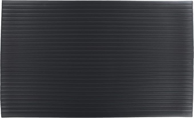 Guardian Floor Protection 24031202 Air Step Anti-Fatigue Floor Mat, Vinyl, Black, Reduces fatigue and discomfort, 3' Length, 12' Width