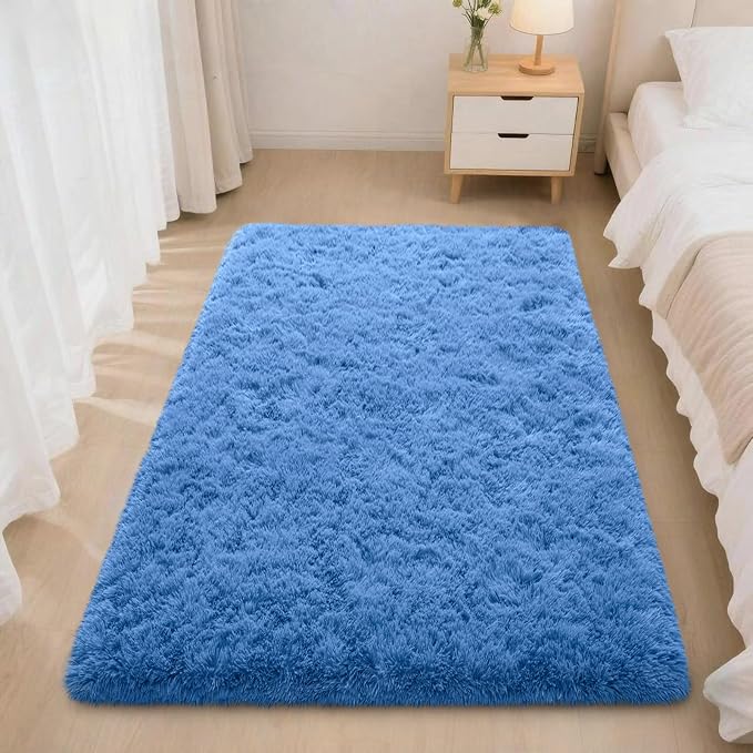 Mugorn Small Soft Shag Rugs for Bedroom, 2x3 Fluffy Area Rugs for Living Room
