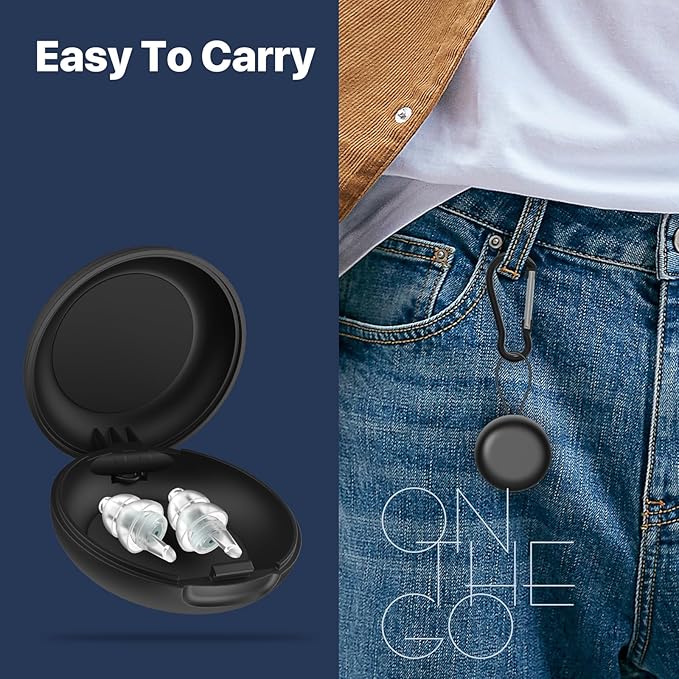 Ear Plugs for Sleeping, Ultra-Comfy Reusable Noise Reduction Earplugs for Sleep, Deep Focus, Travel, Snoring, Noise-Sensitivity, Hearing Protection for Small Ear Canals, 31dB Noise Cancelling,GY