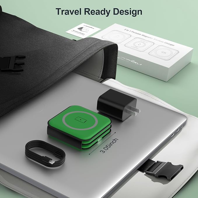 3 in 1 Charging Station for Multple Devices,Foldable 3 in 1 Wireless Charger for Travel,Nano Wireless Charging Station for iPhone16 15 14 13 12 Pro Max/Watch 10 9 8 7 6 5 4 3 Ultra/AirPod Pro