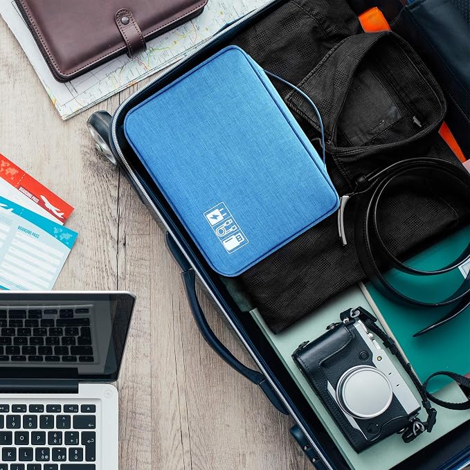 SELLYFELLY Electronics Organizer Travel Universal Cable Organizer Bag Waterproof Electronics Accessories Storage Cases for Cable, Charger, Phone, USB, SD Card, Hard Drives, Power Bank, Cords