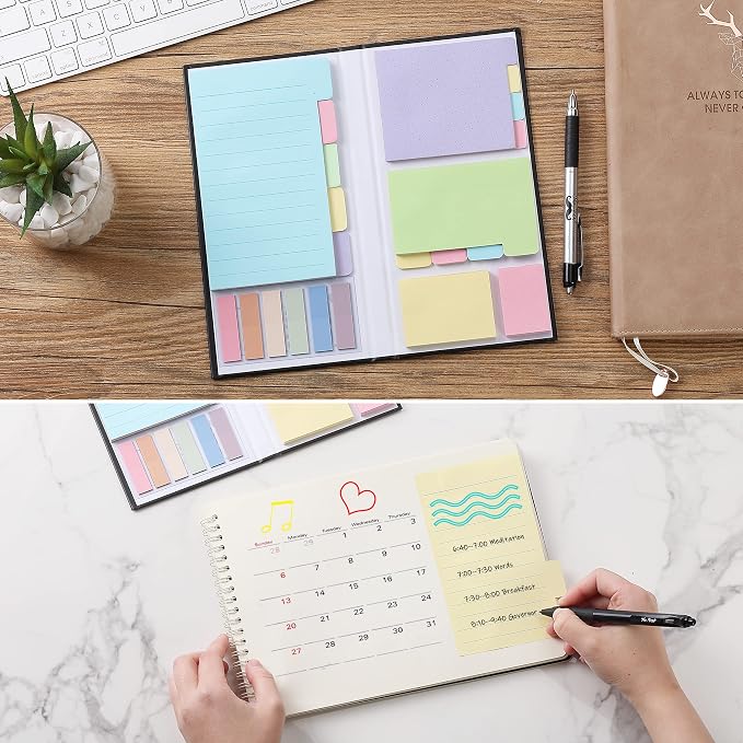 Mr. Pen- Sticky Notes Set, 410 Pack, Ruled | Dotted & Blank Notes with 150 Index Tabs, Divider Sticky Pads for Bible Study, Office, School, Planning