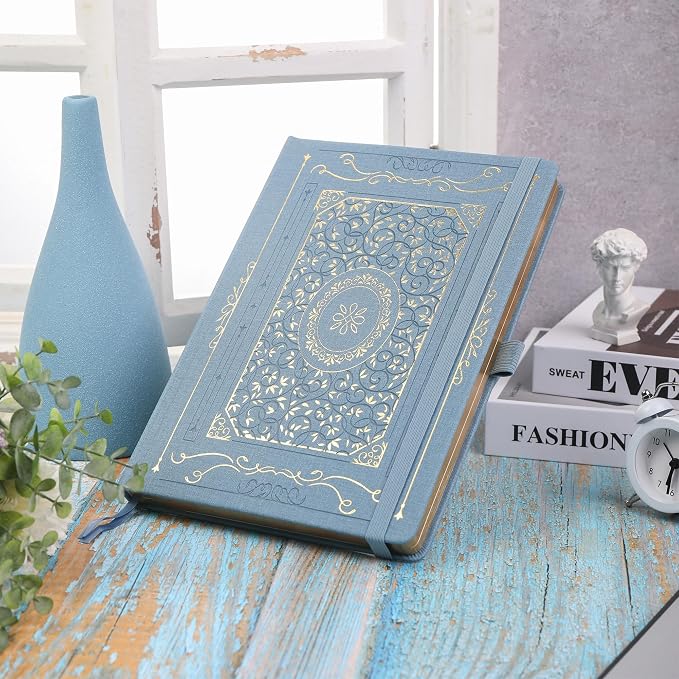 TIEFOSSI B5 Dotted Journal, Dot Grid Notebook for Women Men, Hardcover Notebooks for Planner Organization Journaling, 160 GSM Thick Paper, 150 Numbered Pages with Golden Edges