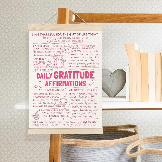 Welshower Pink Inspirational Positive Poster Hanger Frame, Preppy Girly Motivational Daily Affirmations Wall Art Prints Decor for Girls Bedroom Dorm Bedroom Apartment Framed, 12x16 Inch