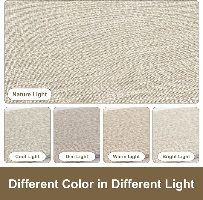Collive Anti Fatigue Cushioned Kitchen Mat Set 2 Piece Non Skid Waterproof Kitchens Sink Rug Standing Floor Carpets for Office, Sink,17"×29"+17"×47",Beige