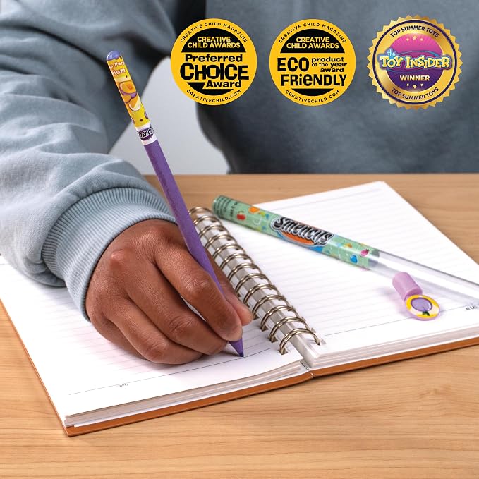 Pastel Colored Smencils - Patented Gourmet Scented Colored Pencils made from Recycled Newspapers, 10 Count, Gifts for Kids, School Supplies, Classroom Rewards