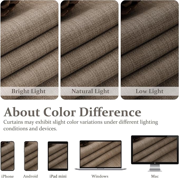 Natural Linen Blackout 80 Inch Dual Layer Room Divider Curtains 2 Panels Set, Memory Shape Pinch Pleated Insulated Viral Drapes Privacy Sound Dampening Modern Windows Curtain Burg 40 x 80 Inches Long