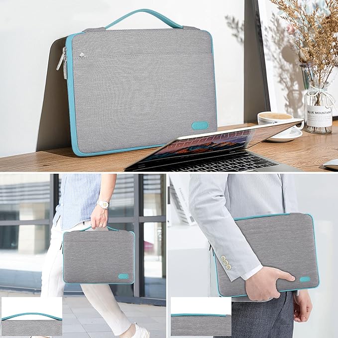 Hseok Laptop Sleeve 13-14 Inch Case Briefcase Compatible with MacBook Neo Pro 14 M5/M4/M3/M2/M1, All Models 13.3 Mac Air/Pro, XPS 13 14, Most Popular 13"-14" Notebooks,L01G04