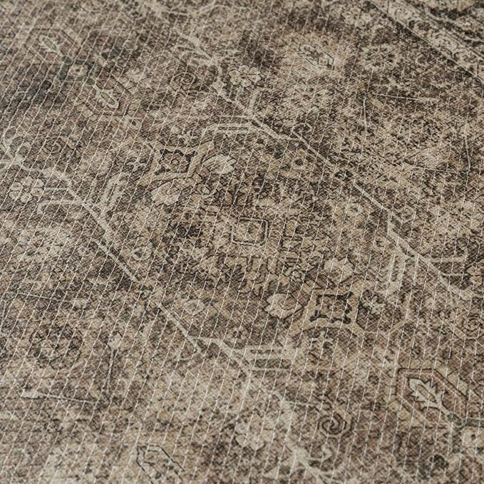 PureCozy Kitchen Mats for Floor Anti Fatigue Cushioned Brown Vintage Kitchen Mats Waterproof Non Slip Comfort Standing Distressed Rug for Sink Laundry Office Bathroom 17.3"x30"