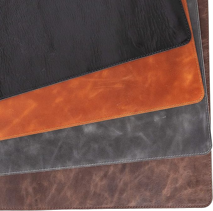 Venito Premium Leather Desk Mat (36 X 19 inch) - Large Computer Desk Mat for Home Office Accessories (Faded Gray)*