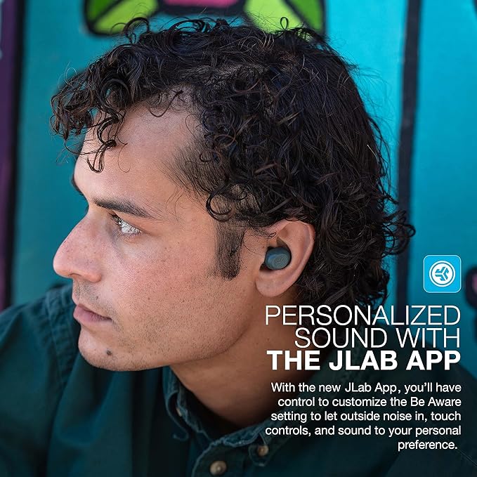 JLab JBuds Lux ANC Over Ear Headphones Bundle with JBuds Mini True Wireless Earbuds, Active Noise Cancelling, Bluetooth multipoint, Sage