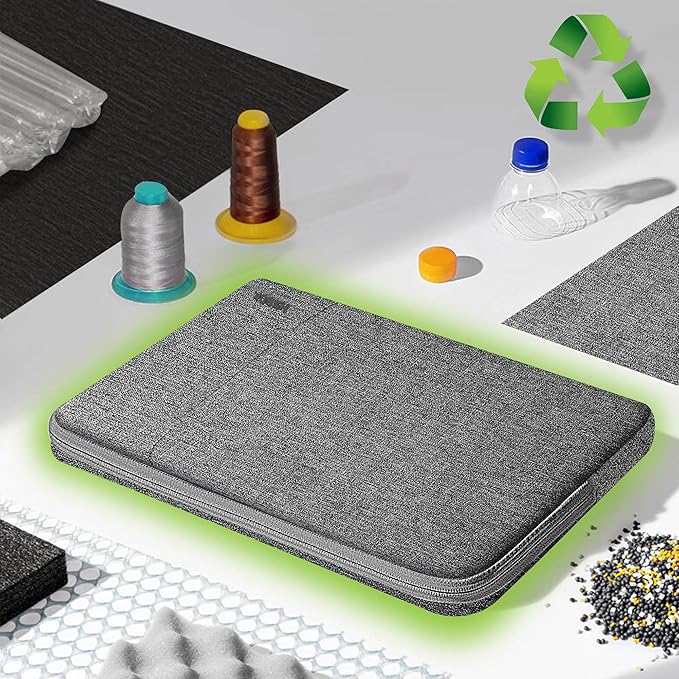 Hseok Laptop Case 13.3 Inch Sleeve Recycled Water Resistant Cover for MacBook Pro 14" M4 M3 M2 M1 and All Model 13.3" Mac Air/Pro, XPS 13 14 and Most Popular 13"-14" Notebooks,D02G05