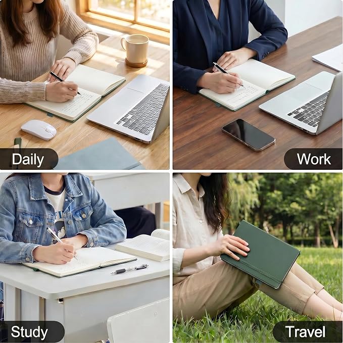&And Per Se Dotted Journal – A5 Hardcover, Dot Grid Notebook for Planning & Journaling, 160 Pages 100gsm Paper, Stickers - 5.7'' x 8'' (Royal Blue)