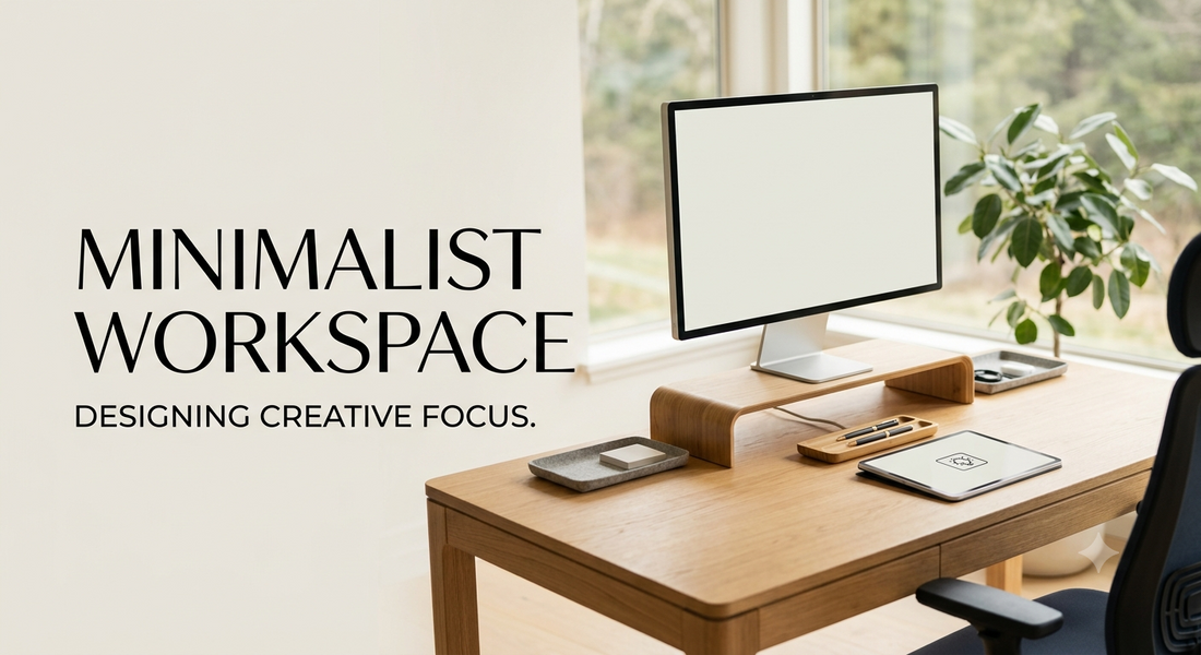 Minimalist Desk Setup: Less Clutter, More Creative Focus.