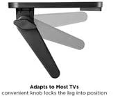 Mount Plus 09-02 Top Shelf TV Mounting Bracket 12-inch Wide Platform | Holds Speaker, Streaming Device | Protective Ledges | Made for Apple TV and Remote