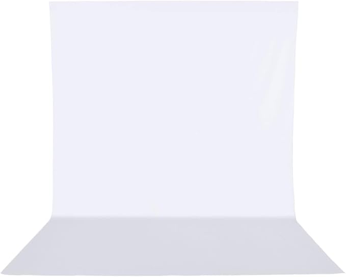 HEMMOTOP White Photo Backdrop, 6x9 ft Background for Photography, Seamless Screen for Photoshoot, Easter, Birthday Party, Video Recording, Photos, Projector (Backdrop Only)