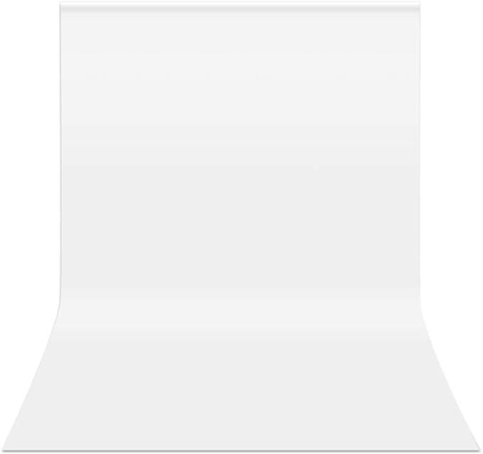 HEMMOTOP White Backdrop 10x12 ft Screen for Photography, Seamless Background for Photo Video Studio (Backdrop Only)