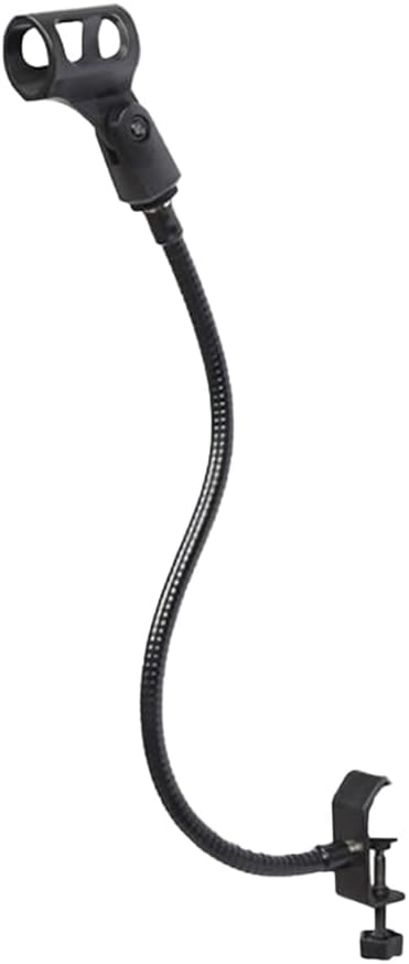 Saycker 360 Degree Flexible Gooseneck Microphone Stand Adjustable Desk Mic Boom Arm Stand with Clip(Black)