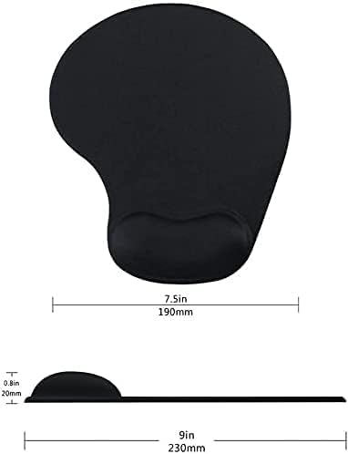 Office Mousepad with Gel Wrist Support - Ergonomic Gaming Desktop Mouse Pad Wrist Rest - Design Gamepad Mat Rubber Base for Laptop Computer -Silicone Non-Slip Special-Textured Surface (05LakeGreen)