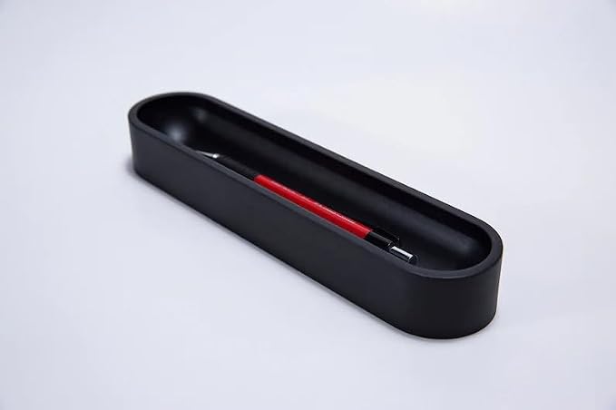 Desktop Organizer Set, Modern Black Plastic Storage Trays, Minimalist Office Pen Holder and Small Item Organizer for Desk, Countertop