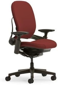 Steelcase Leap Plus Office Chair - Tomato with Platinum Base