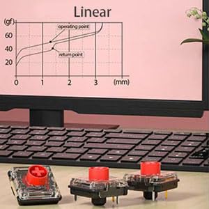 Kailh Choc V2 Low Profile Switch Red Linear, 4-Pin 50gf RGB SMD Gaming Mechanical Keyboard Switch (Choc Red 108pcs)