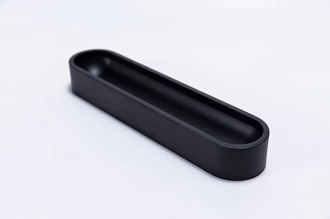 Desktop Organizer Set, Modern Black Plastic Storage Trays, Minimalist Office Pen Holder and Small Item Organizer for Desk, Countertop