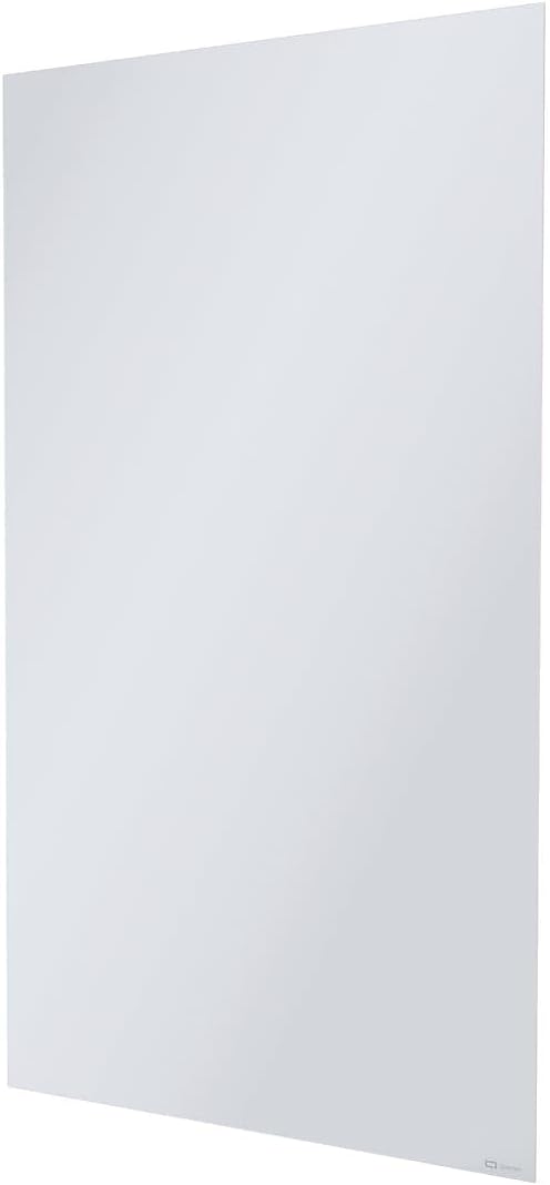 Quartet Whiteboard, Magnetic Dry Erase White Board, Glass 48" x 85" Vertical-Only, Frameless, InvisaMount, White (Q014885IMW)