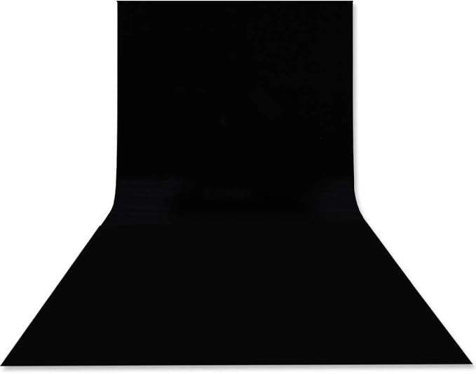 HEMMOTOP Black Backdrop Background, 10x12 ft Black Backdrop Screen for Photography, Seamless White Photography Backdrop Background for Photo Video Studio (Backdrop only)