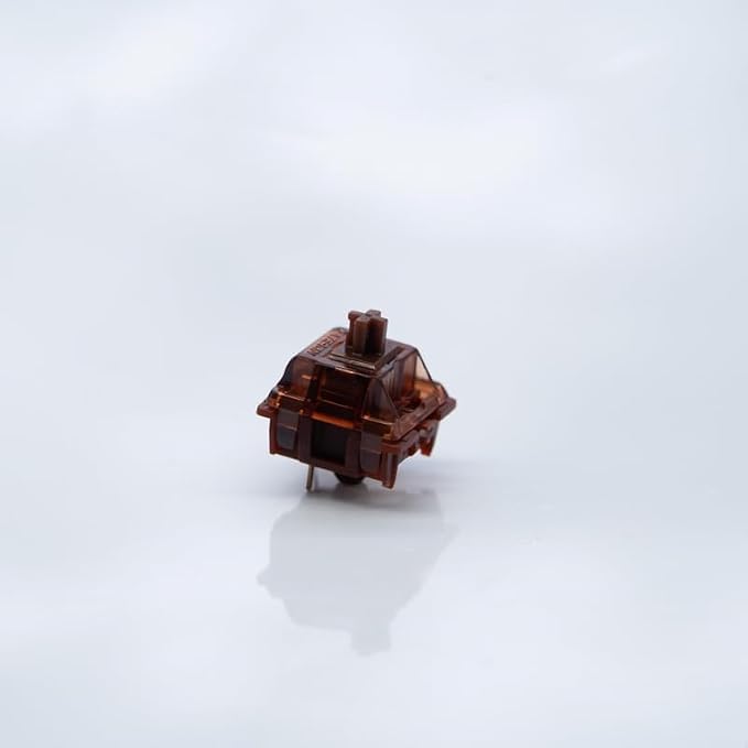 GATERON Phantom Brown Keyboard Switches, Tactile 55gf RGB LED Factory Pre-lubed Key Switches for MX Mechanical Keyboard(Brown, 110PCS)