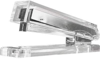 Kantek Clear Acrylic Desk Stapler, Large Capacity Holds a Full Strip of Standard Staples, 1.4" x 6" x 2.3", Non-Skid Feet, Office Organizer, Desk Accessory