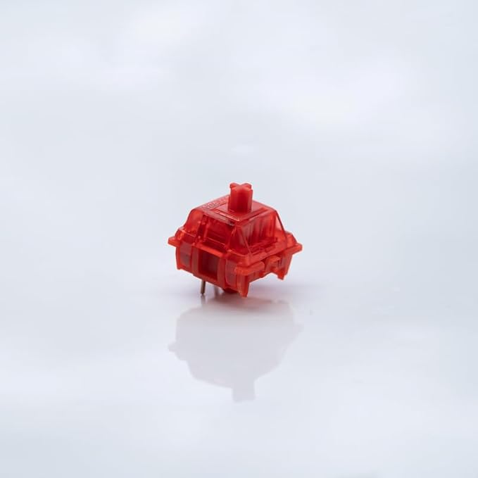 GATERON Phantom Red Keyboard Switches, Linear 45gf RGB LED Pre-lubed Key Switches for MX Mechanical Keyboard (Red, 110PCS)