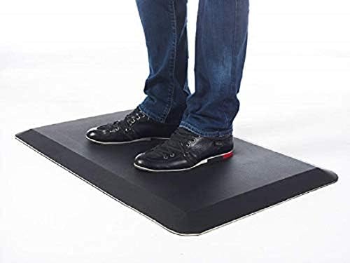 Mabel Home Anti Fatigue Floor Mat- 3 Size(20x32 & 20x39 & 24x70),16 Colors - Standing Desk Mat-Kitchen Floor Mat-Stain ResistantHome Non-Slip Bottom, Extra Soft (Black, 20" x 32")
