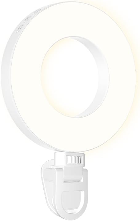 LITTIL Selfie One Pro - Ring Light for Phone, iPhone, Android or Laptop | 3 Adjustable Light Modes | Rechargeable Batteries | Removeable Clip | Perfect for Beauty, Influencers, Creators