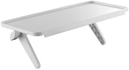 Mount Plus MP-APM-09-02 White Top Shelf TV Mounting Bracket 12-inch Wide Platform | Holds Speaker, Streaming Device, Game Console | Protective Ledges (1 Pack White Protective Ledges)