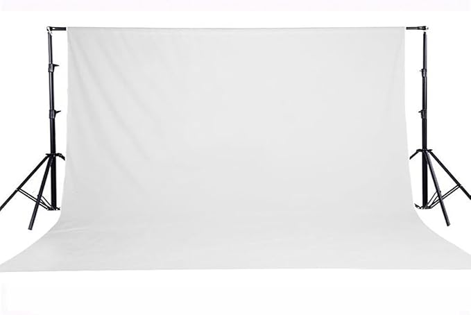 Solid Photography Backdrop Background Chromakey Muslin Portrait Background Screen for Photo Video Studio… (White, 10x7ft)