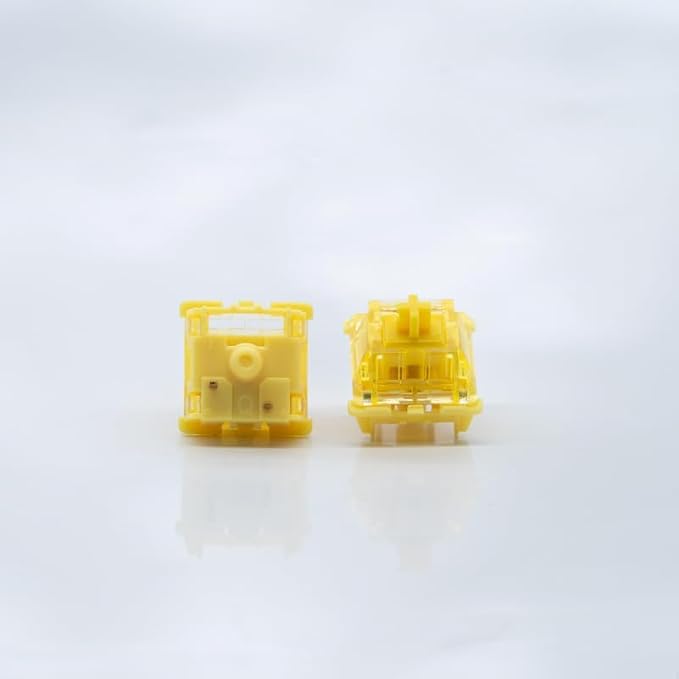GATERON Phantom Yellow Keyboard Switches, RGB LED Linear 50gf Key Switches for MX Mechanical Keyboard (Yellow, 110PCS)
