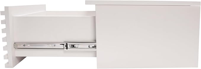 Floating Desk 60'' Wall Mounted Computer Desk with 2 Drawer & Keyboard Tray Home Office Desk Workstation, Cable Hole, Laptop PC Table for Living Room, Bedroom, Office, White