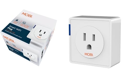 MOBI WiFi Smart Outlet for Alexa & Google Home – Mini Plug No Hub Required, Remote Control, Timer & Energy Monitoring – Home Automation Socket (Single)