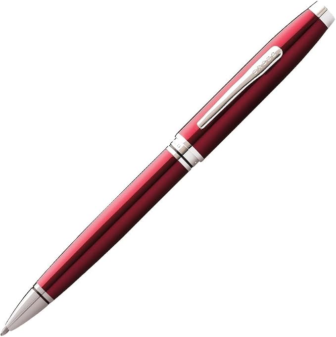 Cross Coventry Red Lacquer Ballpoint Pen - Refillable Pen for Smooth Writing - Professional, Elegant Accessory - Black Ink - Long-Lasting Use - Desk Essential - Gift-Ready