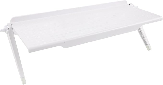 YARNOW No Drill TV Top Shelf, 11.8 inch Wide Monitor Top Mounting Bracket, Universal Computer Screen Rack, Portable Storage for Streaming Devices, Game Console