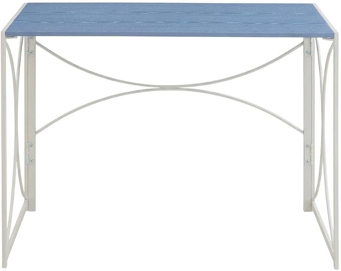 Blue Folding Desk with Compact Design, Lightweight, Ideal for Home and Office Settings, Durable Construction, Easy to Store